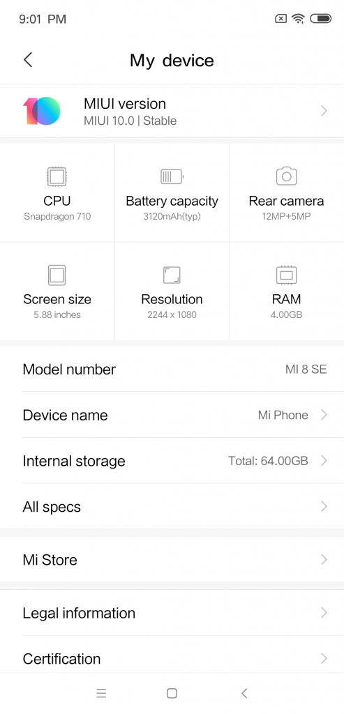 Mi 8 SE Performance Review mi-globe_performance_review_mi8se_deviceinfo