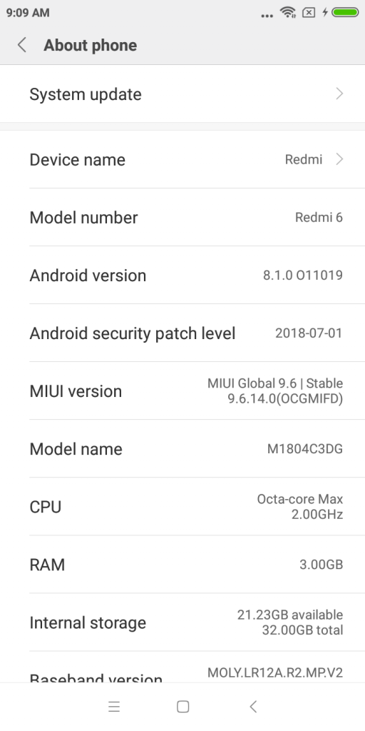 RedMi 6 Performance Review mi-globe_performance_review_redmi6_deviceinfo